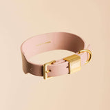 Dog Collar - Italian Leather - Blush Pink - OLLIE & JAMES