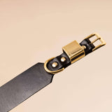 Dog Collar - Italian Leather & Gold Hardware - OLLIE & JAMES