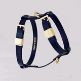 Dog Harness - Ink Blue Leather - OLLIE & JAMES